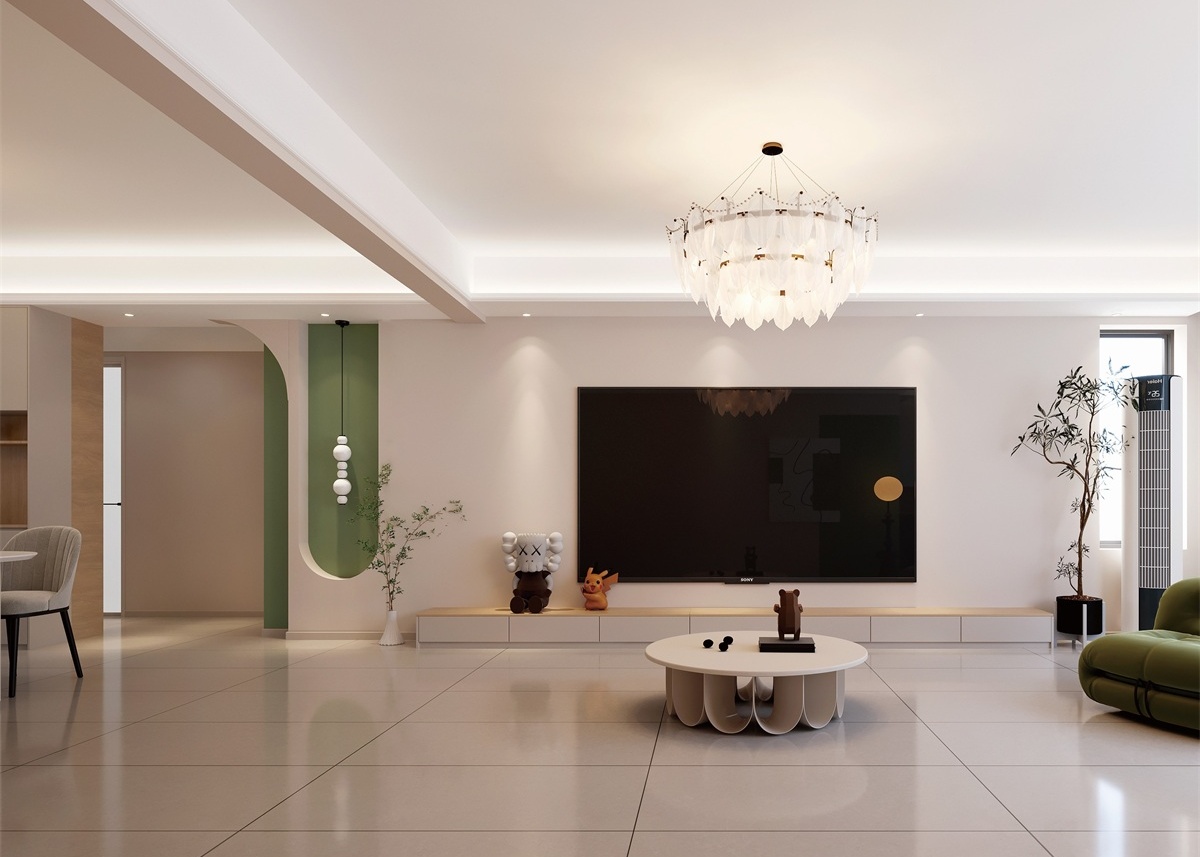 中海河山郡 | 133㎡輕法式浪漫，『奶油白+薄荷綠』美的剛剛好！