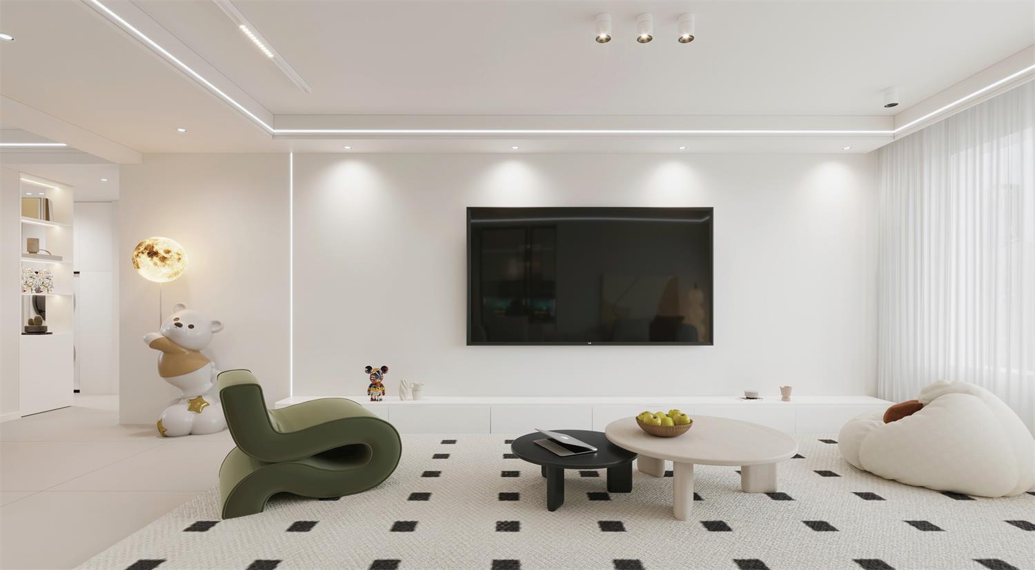 閱海萬家G2區(qū) | 144m2軟軟糯糯奶油風，一眼就淪陷的治愈感！