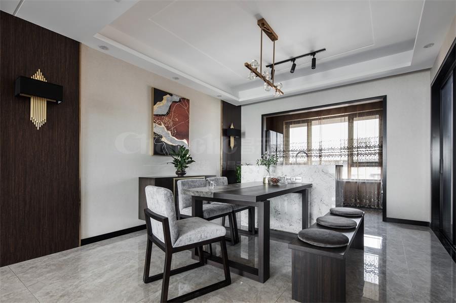 實(shí)景拍攝丨濱河壹號 160㎡現(xiàn)代輕奢裝修實(shí)景圖